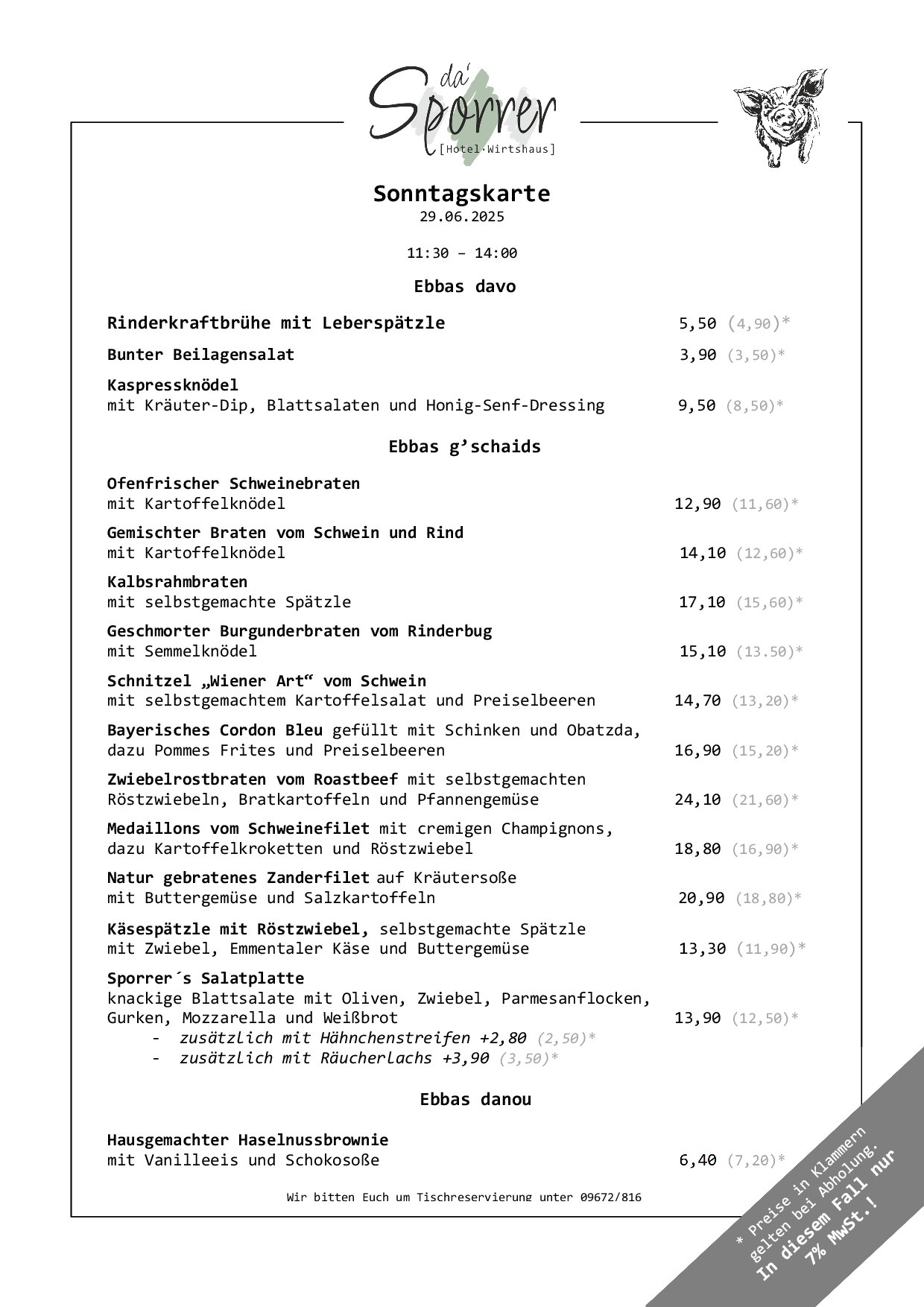 Tageskarte_Sonntag 29.06.2025